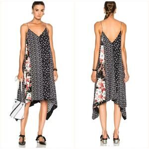 Rag & Bone Londar Midi Dress in‎ Black Floral XS